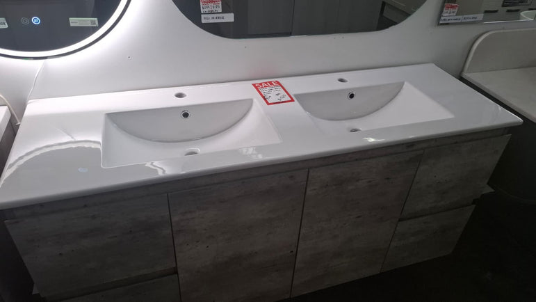 Ex-Display: Edge Industrial 1500mm Wall Hung Vanity with Ceramic Top