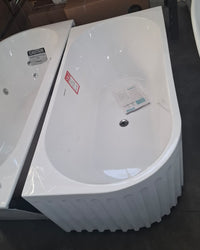 Ex-Display: Eleanor Left-Hand Corner Acrylic Bath with Overflow, 1500mm