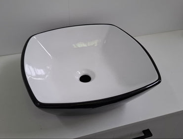 Ex-Display: Gloss White and Black Basin