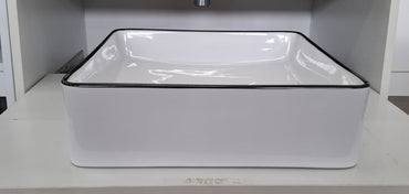 Ex-Display: Macleod Gloss White with Black Edge - 365 x 365mm