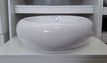 Ex-Display: Round Gloss White Basin 390mm