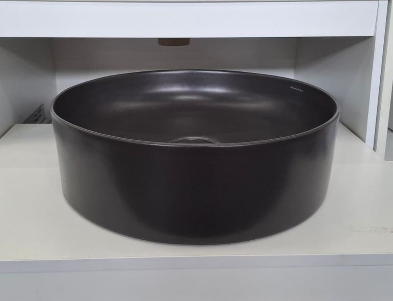 Ex-Display: Venezia Round Black Basin - 390 x 390mm