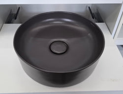 Ex-Display: Venezia Round Black Basin - 390 x 390mm