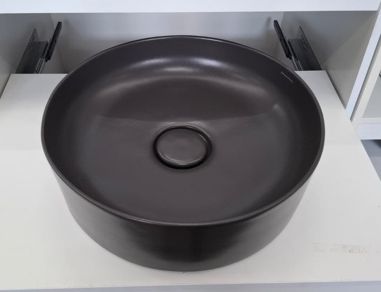 Ex-Display: Venezia Round Black Basin - 390 x 390mm