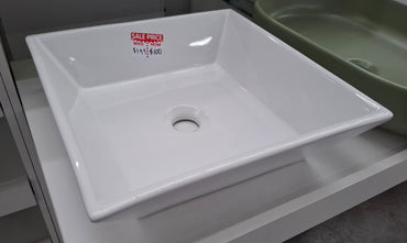 Ex-Display: HK-8049A White Square Basin - 420 x 420mm