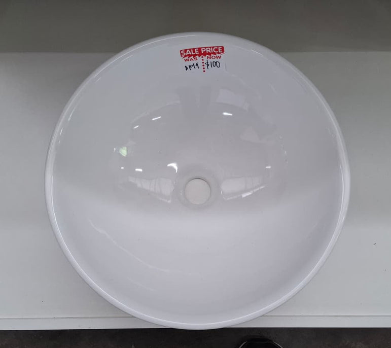 Ex-Display: Round Gloss White Basin
