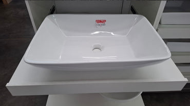 Ex-Display: Rectangle Gloss White Basin 580 x 440mm