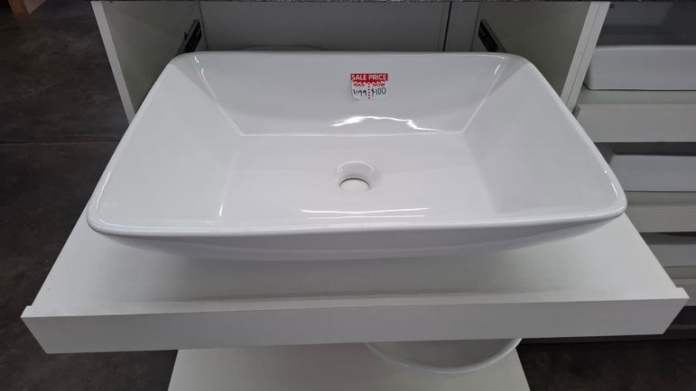 Ex-Display: Rectangle Gloss White Basin 580 x 440mm