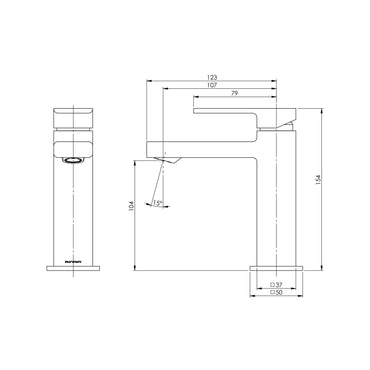 Radii Basin Mixer Chrome 6 Star/4.5 LPM