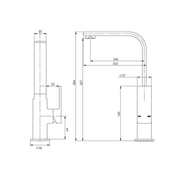 Radii Sink Mixer Chrome 5 Star/6 LPM