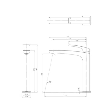 Rush Sink Mixer Chrome 5 Star/5.5 LPM