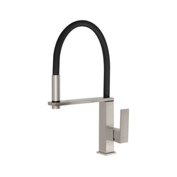 Vezz Flexible Hose Sink Mixer Square Brushed Nickel 5 Star/6 LPM